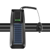 LED-Fahrradbeleuchtung | 350 lm, integrierte Hupe 120 dB, USB-/Solar-Ladefunktion | QX-LY-17