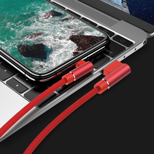 Micro-USB 1M | Winkel-USB-Ladekabel für Telefon | Quick Charge 3.0 2.4A | AM30