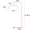 Tätowierstudio-Lampe | Schattenfreie LED-Kosmetiklampe | Bodenlampe für Kosmetiksalons, Wimpern- und Nagelstyling | EPT-135-PINK