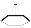 LED-Pendelleuchte | 120 W | vollflächiger Hexagon | aluminium | flimmerfrei CCD | Ø 120x6 cm | LPL-003
