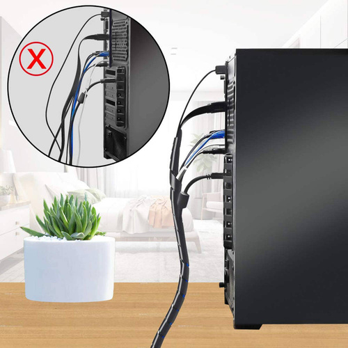 Organizer, Schutz, Kabel- und Drahtgeflecht | Schwarz 20mm | CRG-001-10M