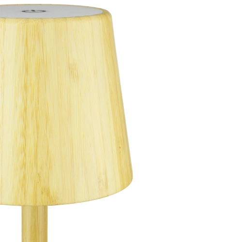 Bambus LED Tischleuchte mit Touch-Farbeinstellung | Kabelloses Nachtlicht mit eingebautem 1500 mAh Akku, USB-C | YG-VM41C