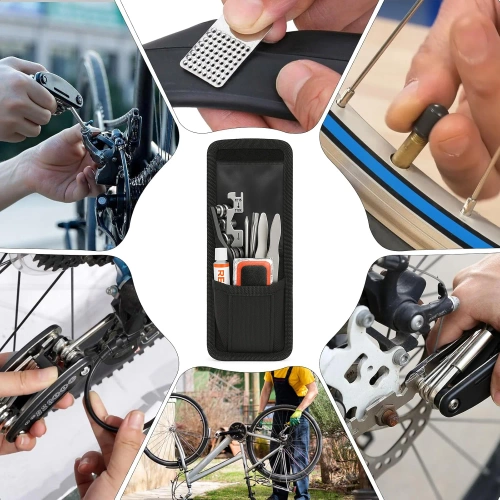 Fahrrad-Multitool 16-in-1 | Reparaturset mit Zubehör für Schlauch- und Reifenreparatur | XBGJ-Multi