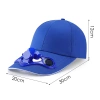 Solarer Hut mit Windrad | Kappe mit eingebautem Ventilator | Kühlkappe | SFH-8934-BLUE