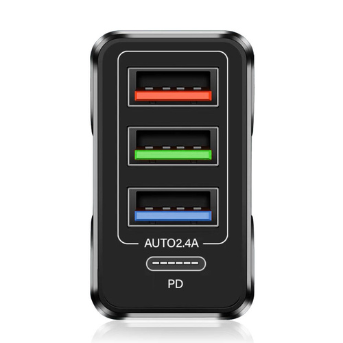 Netzladegerät mit 3 USB-Anschlüssen und PD-Port (USB-C) | CA-060