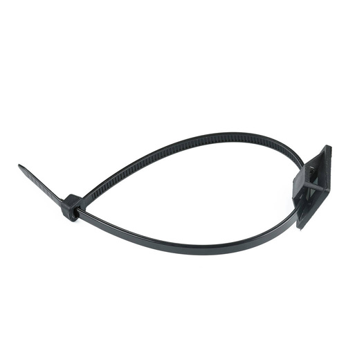 Set 10 Stück Kabel- und Drahtorganizer | Kabelbinder und Basis mit Schaumband | Schwarz | KZ-D06-20MM
