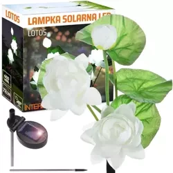 LED-Gartenleuchte Solarblume Lotos, Seerose | 72 cm, 600 mAh | weiß | FLD-25-WHITE