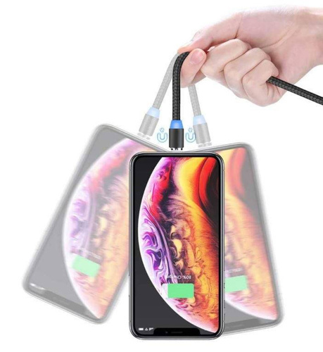 3-in-1 1M | Magnetisches USB-Ladekabel für Telefon | Quick Charge 3.0 2.4A | AM23