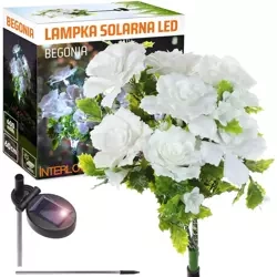 LED-Gartenleuchte Solar-Blume Begonie | 60 cm, 600 mAh | weiß | FLD-27-WHITE