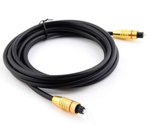 Toslink optisches Kabel | GOLD - vergoldete Anschlüsse | HQ | TS07-1.5-1.5M-Schwarz