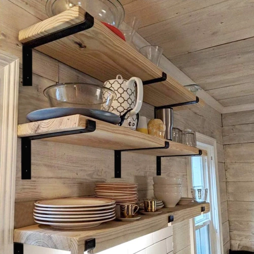 Regalträger-Set | 4 Stück | schwarz | JZ-J230-BLACK