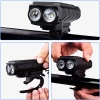 Solar Fahrradlicht mit Hupe 130 dB | LED-Beleuchtung 400 lm | Wasserdichtes Fahrradlicht | QX-LY-17-2 