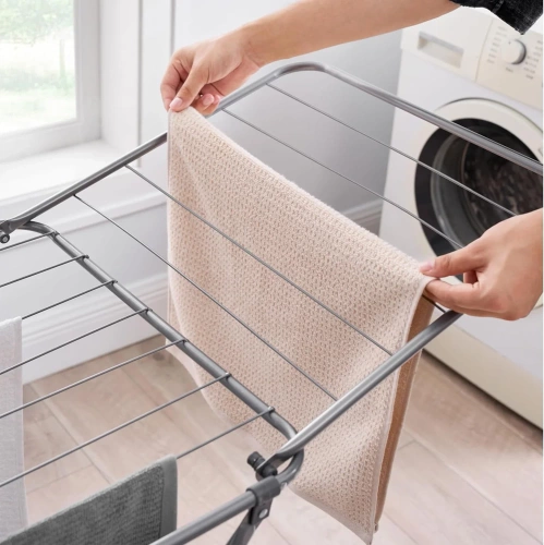 Klappbarer Wäscheständer | Stehender Wäscheständer | Balkonwäscheständer | FCX-180-Black