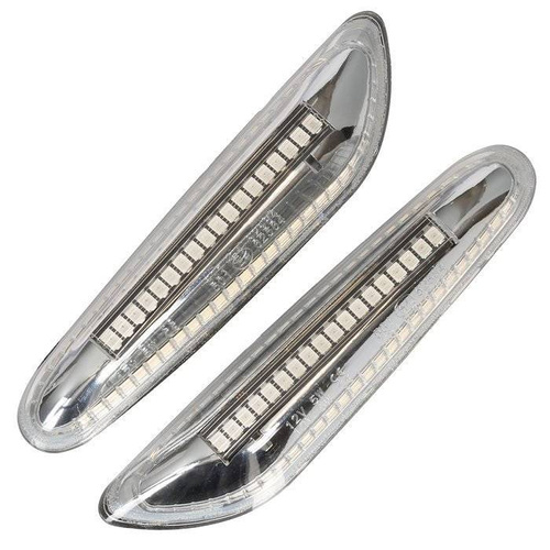 LED Seitenblinker | klare Linse | statisch | für BMW E36, E46, E90 E91 E92 E93, E60 E61, E81 E82 E87 E88 | PL18010B6