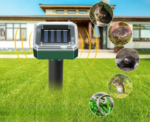 Tierschreck zum Einstecken | Solarbetrieb | 2 Stück | YSJ-1265-BLACK