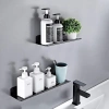 Schwarzes Duschregal 50cm | Hängeregal | BDS-L50CM-B | Metallregal für das Badezimmer