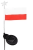 Garten Solar-LED-Laterne mit polnischer Flagge | 73cm 600mAh | FLD-12-PO