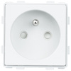 Vierfach-Rahmen-Set + 4x Schuko-Steckdose mit Erdung 230V | Gehärtetes Glas | Weiß | SC80-4