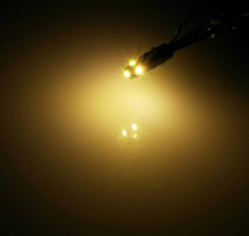 WW Auto LED Birne BA9S 5 SMD 5050 CAN BUS Warmweiß