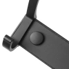 Wandhaken mit verschiebbaren Haken | Metallischer Badezimmer-Wandhaken | Kleider- oder Handtuchhalter | QH-8G-GREY