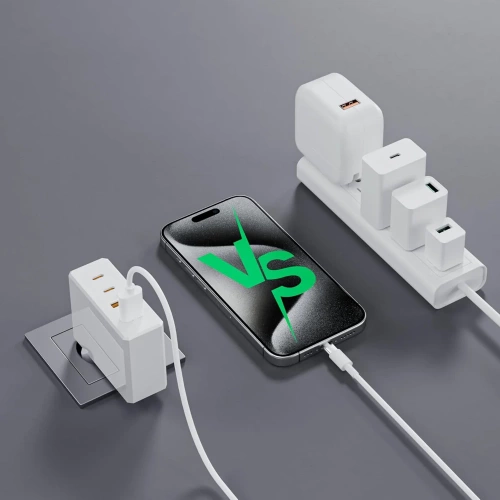 Ladegerät | 100 W mit USB 3.0- und USB-C-Anschlüssen | GAN