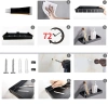 Badregal über dem Waschbecken | Länge 50 cm | Duschablage | Schwarz | BSU-L50CM-B