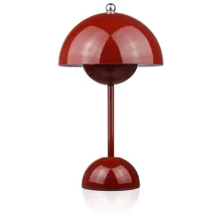 Stilvolle Tischlampe | Kabellose Nachtlichtlampe mit drei Leuchtfarben | HJA27-1-ROT