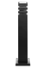 Gartenleuchte Stehleuchte | Aluminium-Sockelleuchte 60 cm | schwarz matt | 230 V, E27-Fassung