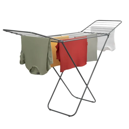 Klappbarer Wäscheständer | Stehender Wäscheständer | Balkonwäscheständer | FCX-180-Black
