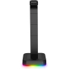 Kopfhörerständer | Haken, Ständer, Halterung für Kopfhörer | RGB-Beleuchtung | HS-D9-SCHWARZ