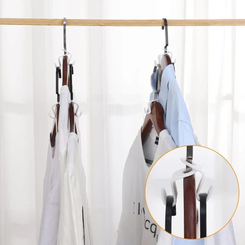 Kleiderhaken | Schrank-Organizer | Haken für Kleiderbügel | weiß | YJ-S10-WHITE