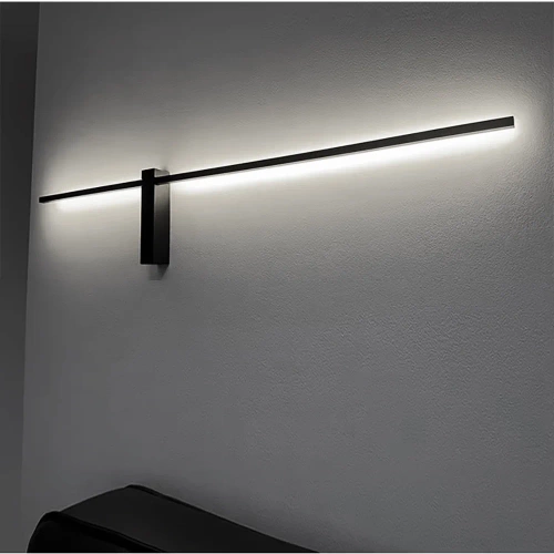 Moderne Wandleuchte 60cm 10W | Schwarze Wandlampe | LED-Lampe mit einer Farbtemperatur von 4000K | YG-W003