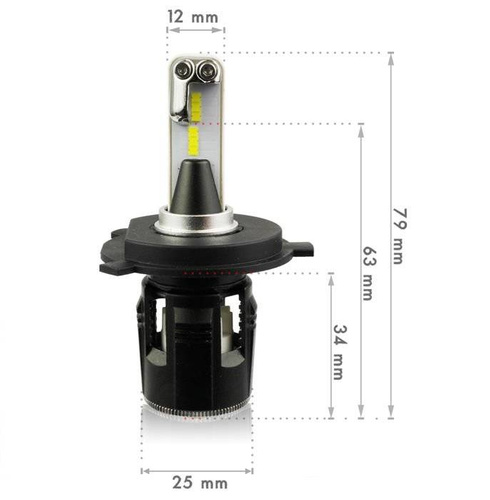 H4 LED Scheinwerferlampen B5 B6 SEOUL CSP 40W 12000 lm | 2 Stück