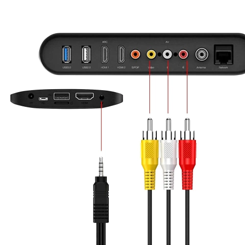  Audio-Video-Kabel Miniklinke 3,5 mm TRRS | 3× Cinch 1,5 m – AV-Kabel für TV, Beamer, Heimkino | AV-C1.5M-B