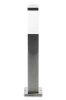 Gartenstandlampe, quadratischer Pfosten für E27-Glühlampe | 230V Stromversorgung, Edelstahl | Inox, 65cm | LLF-65CM