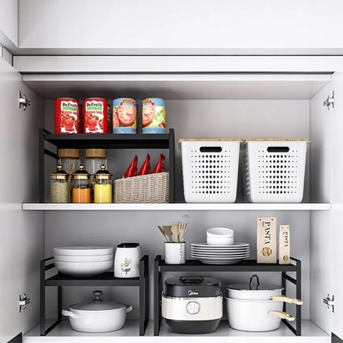 Badezimmerregal für Kosmetika | Metallständer für Küche | Gewürzregal | freistehendes Regal | MSK-L30CM-B