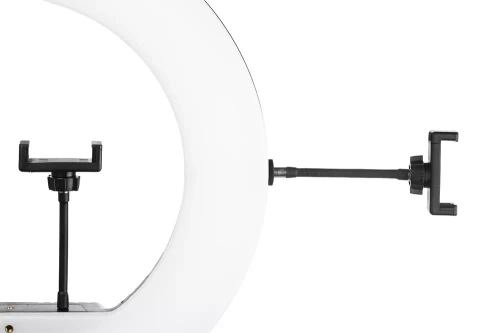 Starker LED-Ringlicht mit stufenloser Farb- und Helligkeitsregelung, 195 cm Stativ | 3 Handyhalter, Tasche | YQ-480B