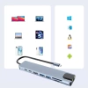USB-C Hub mit 2x USB-A + 2x USB-C + SD + TF + HDMI + LAN | Adapter, Typ C 8-in-1 Splitter | HUB