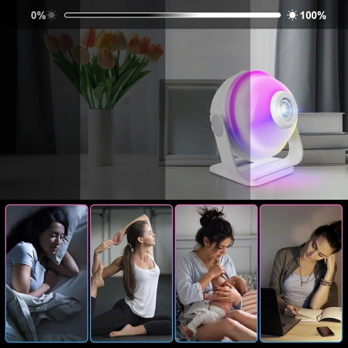 LED-Sternenprojektor | Nachtlicht mit RGB-Farbwechsel und integriertem Lautsprecher | XTY01-white