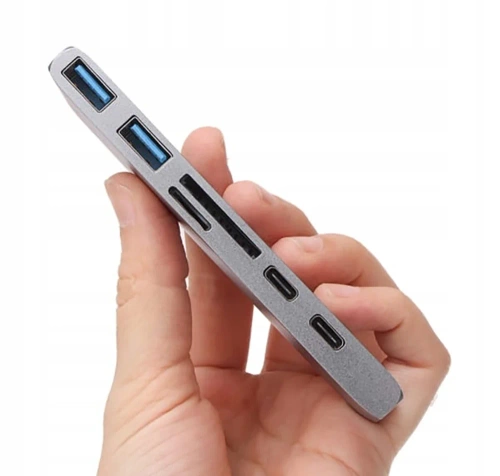 USB-C Hub mit 2x USB-A + 2x USB-C + SD + TF + HDMI | Adapter, Typ C 7-in-1 Splitter | HUB