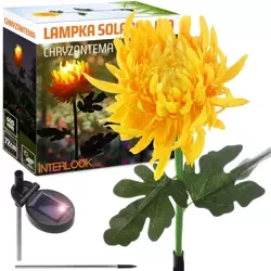 Solarblume | Solar-LED-Gartenlaterne Chrysantheme | 72 cm, 600 mAh | FLD-26-GELB
