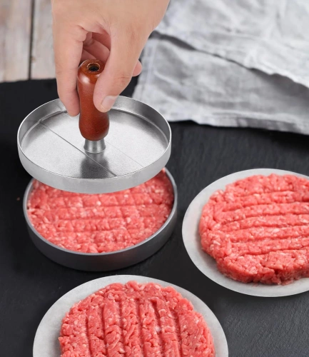 Burgerpresse | Fleischwolf | Grillfleischform | HM-S117-SILBER
