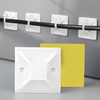 Set von 10 Kabel- und Drahtorganisatoren | Kabelbinder und Basis mit Schaumband | Schwarz | KZ-D06-40MM