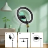 LED-Ringleuchte | 26 cm mit Stativ 210 cm, Set mit Handyhalter für Make-up, Streaming und Aufnahmen |