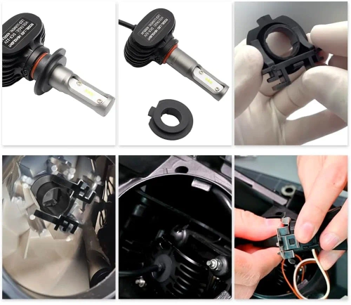 Adapter zur Befestigung von LED-Lampen oder HID-Lampen | Fiat 500, Land Rover Freelander, Mercedes Benz Sprinter | TK-116