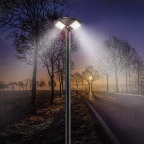 LED-Straßenleuchte Solar UFO | 300 W, 8 Ah, IP65, 240 SMD5730 LEDs, großes Solarpanel 6 V/13 W, Fernbedienung | LDT-B240