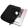 Neopren-Laptoptasche 15,6" mit Griffen, zwei Seitentaschen, schwarz, BR04
