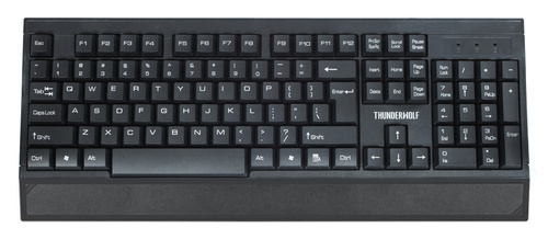 Kabelgebundene Tastatur mit integrierter Handgelenkauflage, vollständige Größe, leise, für das Büro