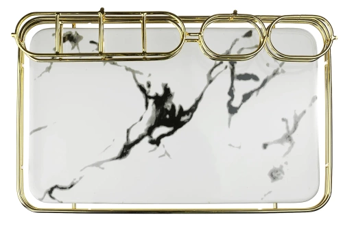 Badregal | Zahnbürstenhalter, Organizer für Zahnpasta und Kosmetik | TCT-611-WEISS
