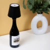LED-Tischlampe mit eingebautem Akku | Tischlampe zum Aufstecken auf eine Flasche | HJA45-SCHWARZ